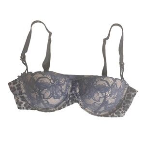 Victoria's Secret Lace Leopard Print Padded Balconet‎ Convertible Bra Size 34B